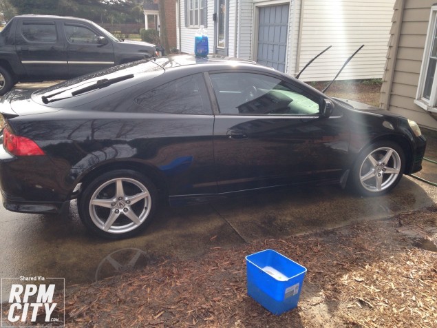 Demonic side angle while washing 